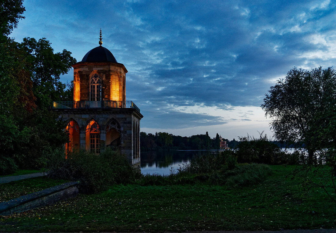 Gotische Bibliothek, Heiliger See, Mamorpalais, Neuer Garten, Potsdam, Land Brandenburg, Deutschland