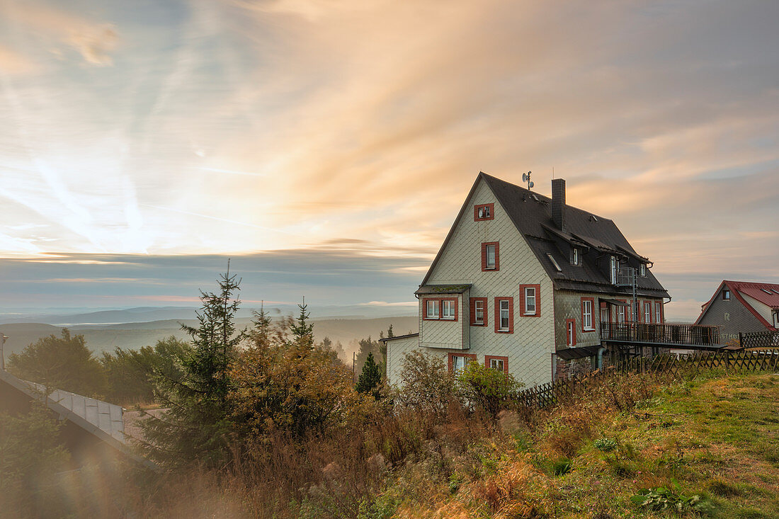The mountain inn on the Inselsberg in the Thuringian Forest, Bad Tabarz, Brotterode, Rennsteig, Thuringia, Germany, Europe