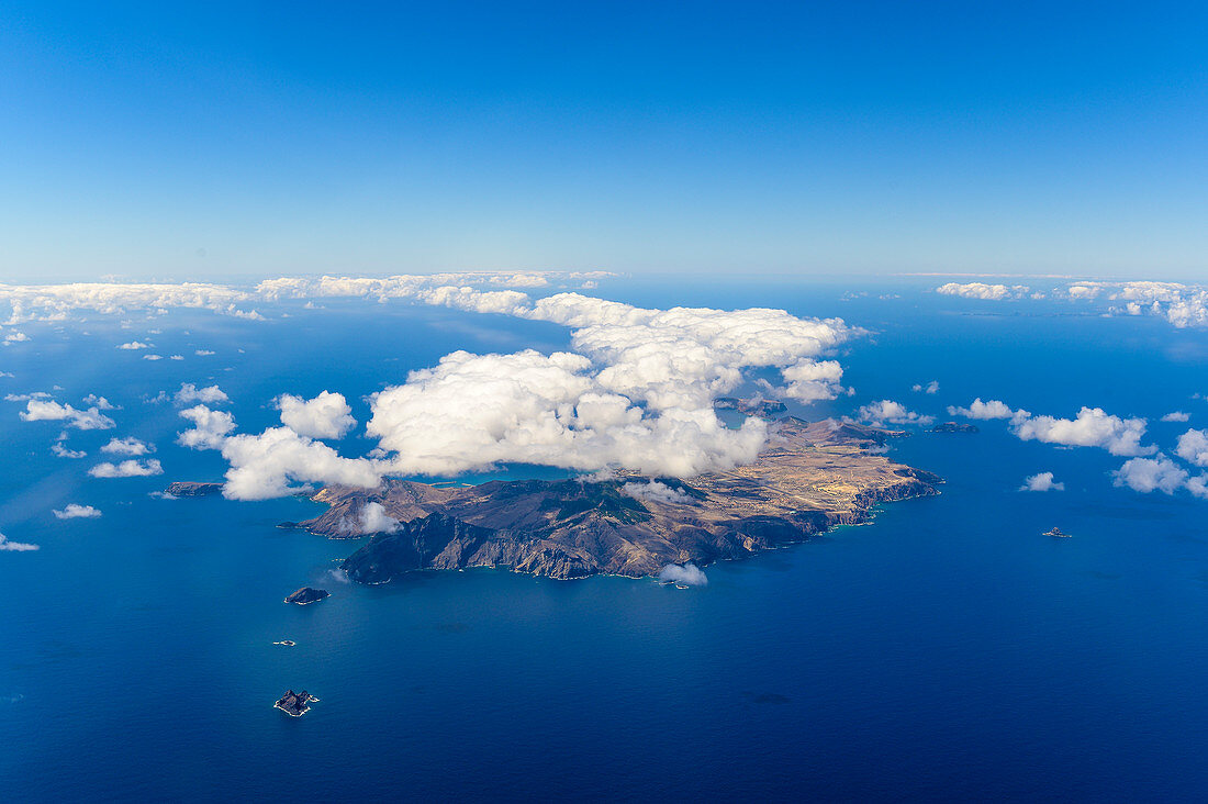 Luftbild der Insel Porto Santo vor Madeira, Portugal