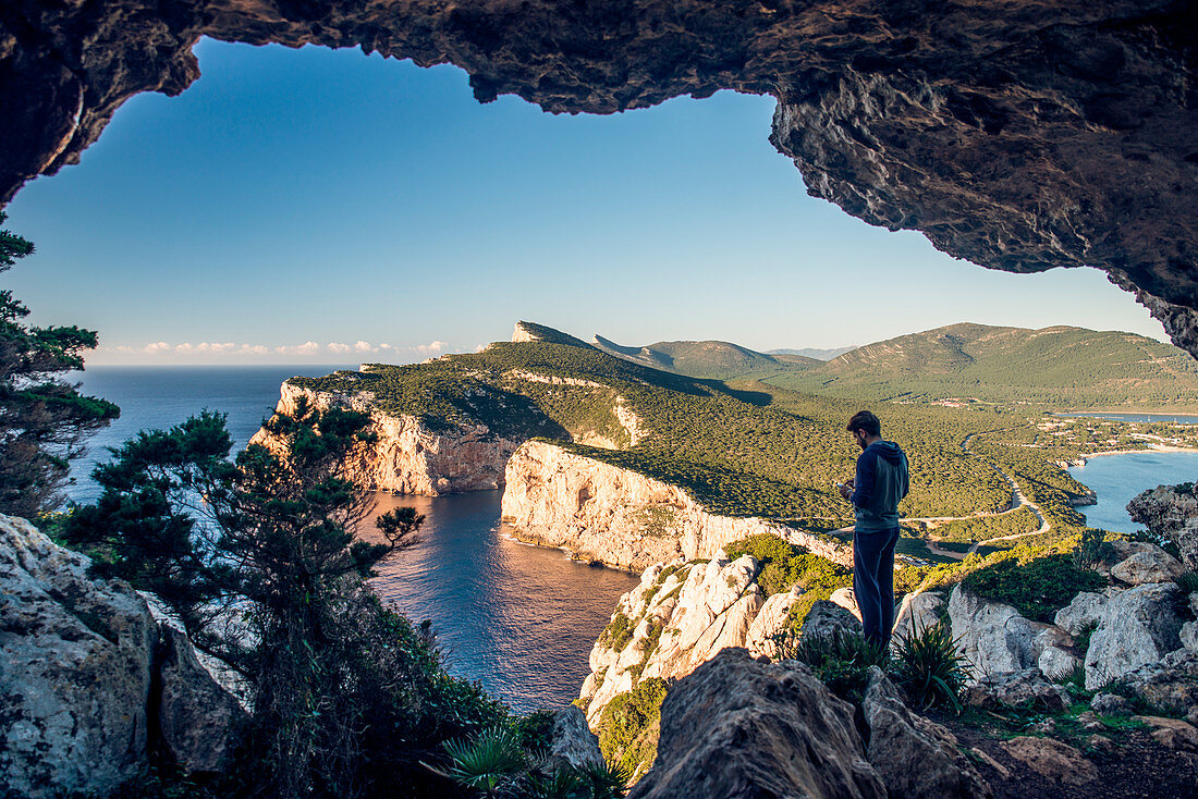 Grotta dei Vasi Rotti (Vasi Rotti Höhle), Capo Caccia, Alghero, Provinz Sassari, Sardinien, Italien, Europa