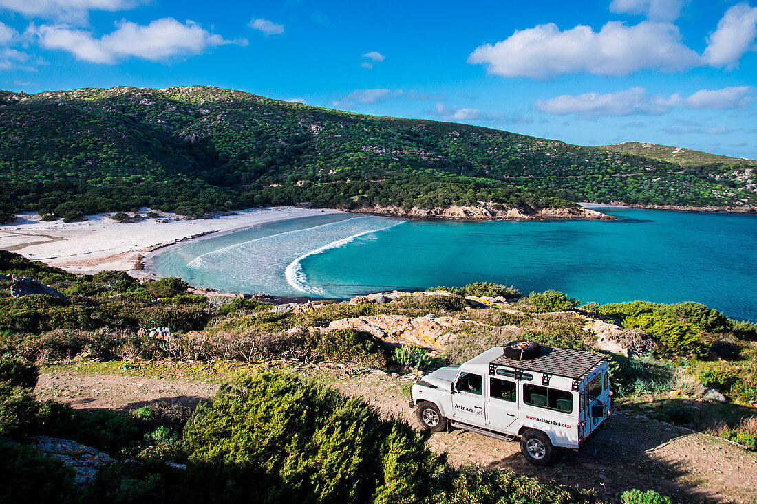 Strand Cala D'Arena, Nationalpark Asinara, Insel Asinara, Provinz Sassari, Sardinien, Italien, Europa