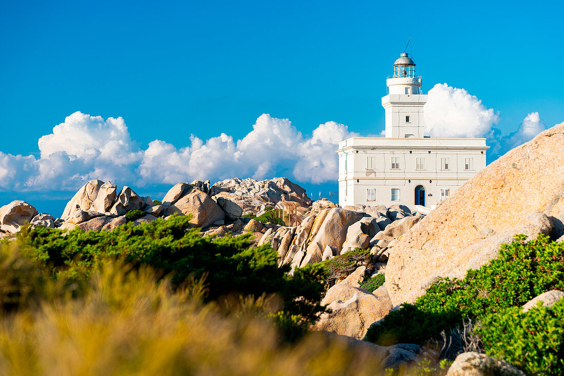 Capo Testa lighthouse, Santa Teresa di Gallura, Sassari province, Sardinia, Italy, Europe.