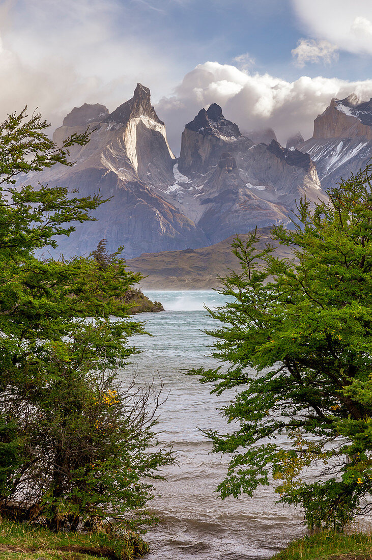 Chile,Patagonia,Magallanes and Chilean Antarctica Region,Ultima Esperanza Province,Torres del Paine National Park,the iconic Paine Horns