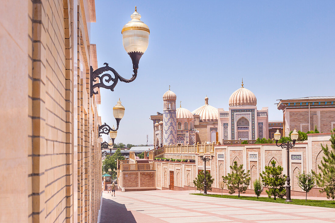 Die Kuppeln der Chidr-Moschee in der historischen antiken Stadt Samarkand, Sammarcanda, Usbekistan, Zentralasien