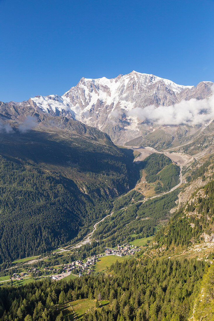 Die Ostwand des Monte Rosa vom Monte-Moro-Pass im Sommer, Monte-Moro-Pass, Macugnaga, Piemont, Italien, Alpen, Europa