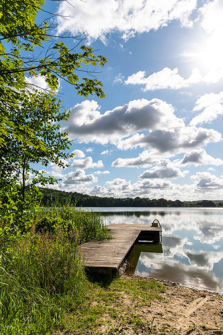 Badesteg am Stendorfer See, Stendorf, Ostholstein, Schleswig-Holstein, Deutschland