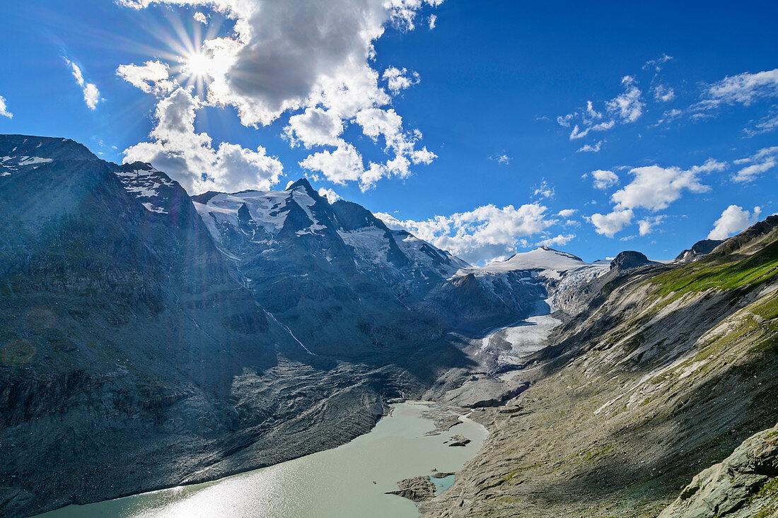 Großglockner, Johannisberg, Gletscher Pasterze und Gletschersee, Glocknergruppe, Nationalpark Hohe Tauern, Kärnten, Österreich