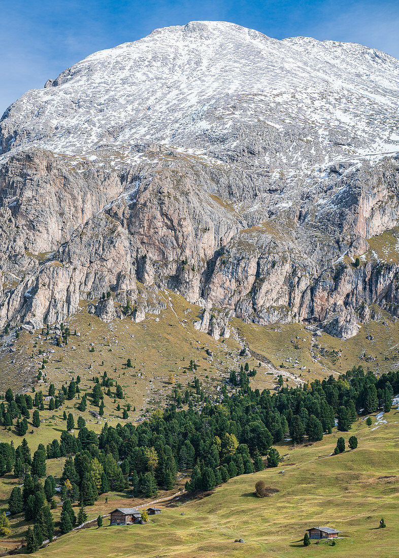 Wunderschöne Landschaft auf der Seiser Alm in Südtirol, Italien