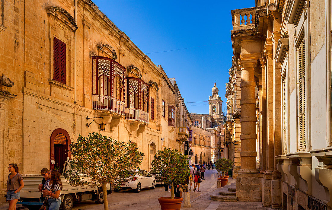 In the streets of Victoria, Mdina, Malta, Europe