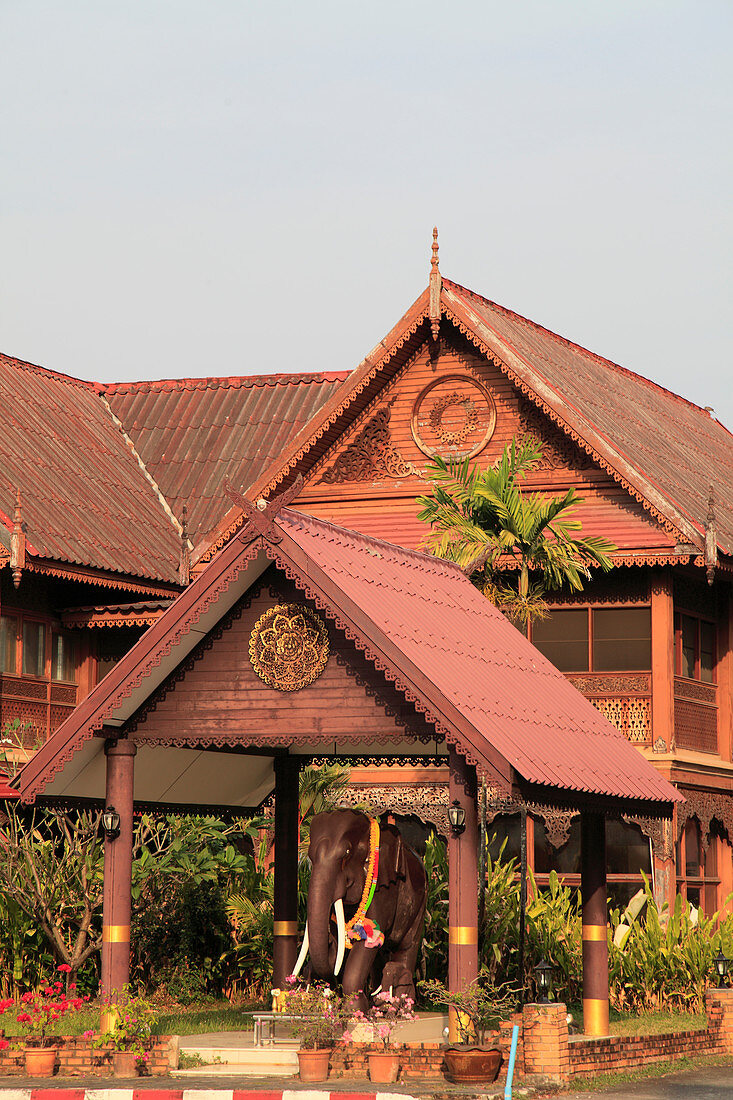 Thailand; Chiang Mai, Khum Kaew Palace, historic traditional architecture, 