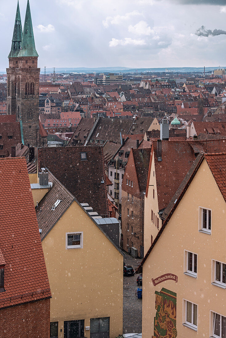 View of Nuremberg Old Town from Kaiser Castle.