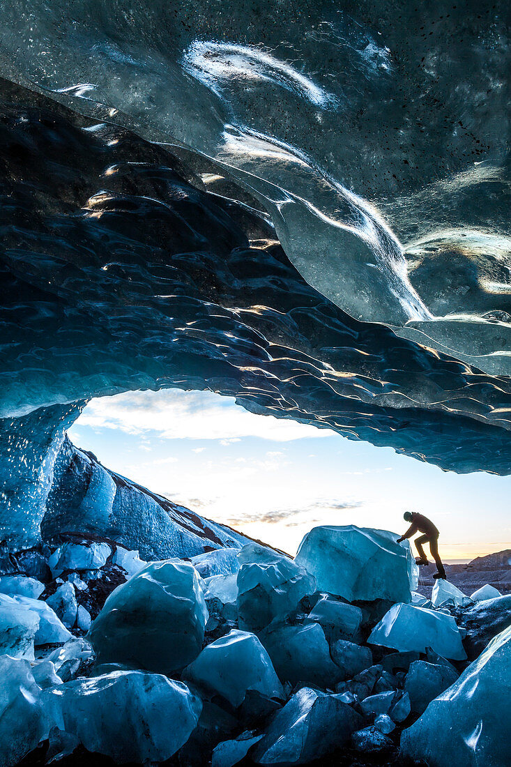 Gletschereishöhle, Svinafellsjokull-Gletscher, Skaftafell-Nationalpark, Island