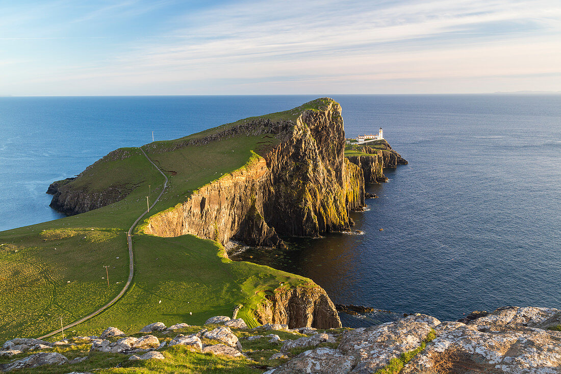 Leuchtturm, Neist Point, Isle of Skye, Highland Region, Schottland