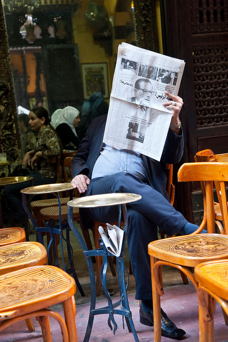 Fishawy Café am Khan el Khalili Basar in der Altstadt von Kairo, Ägypten