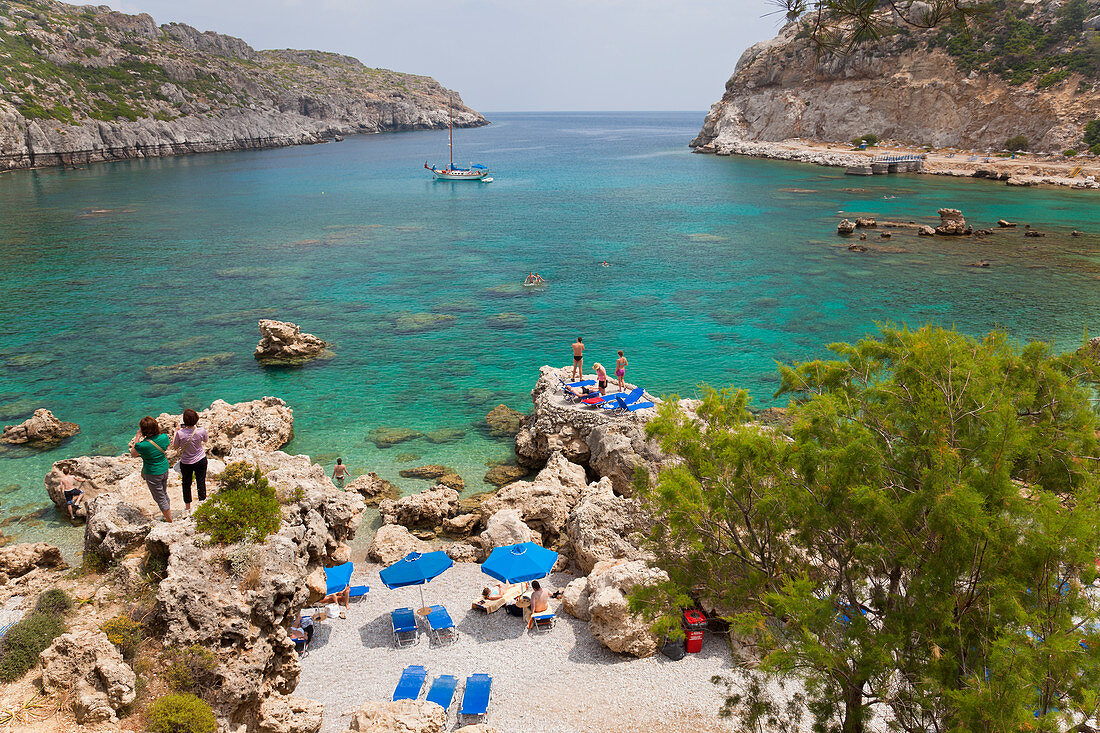 Ladiko Beach, Anthony Quinn-Bay, Faliraki, Rhodos, Dodekanes-Inseln, Griechenland