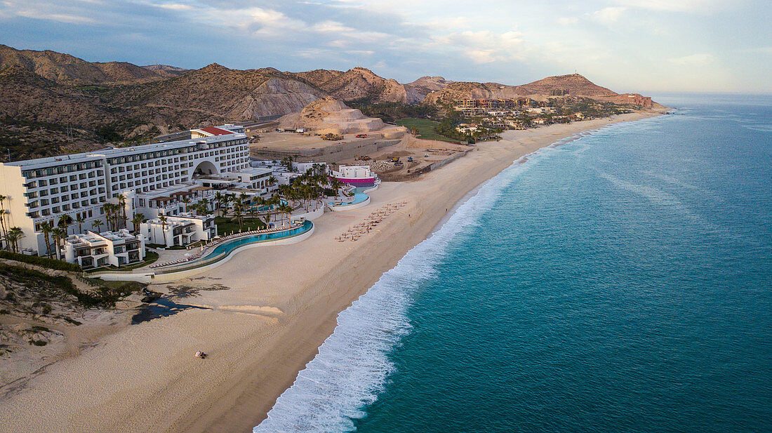 Aerial view of the coastline of Cabo San Lucas on the Baja California peninsula in northern Mexico