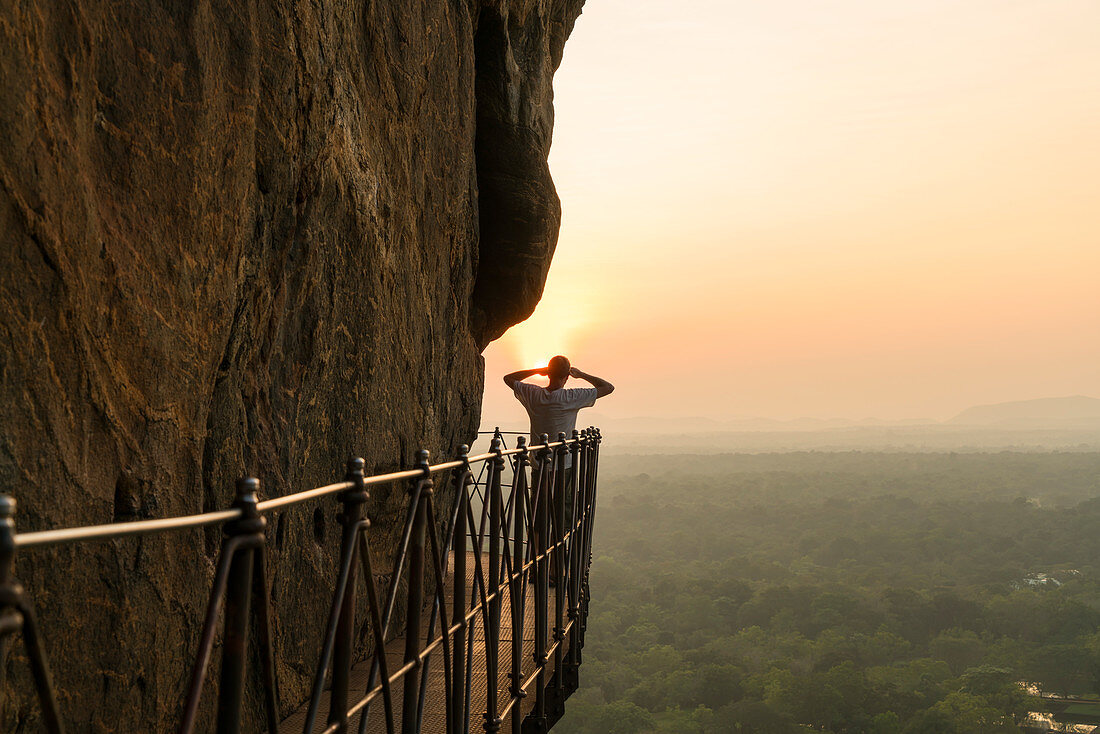 Bewundernder Blick von Lion Rock, alte Festung, Sigiriya, Sri Lanka