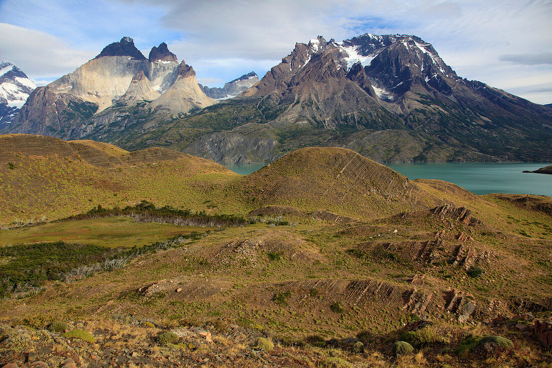 Chile, Magallanes, Torres del Paine, national park, Cuernos del Paine, Cerro Amirrante Nieto, 