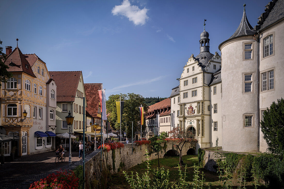 Teutonic Order Castle in the old town of Bad Mergentheim, Romantische Strasse, Baden-Wuerttemberg, Germany, Europe