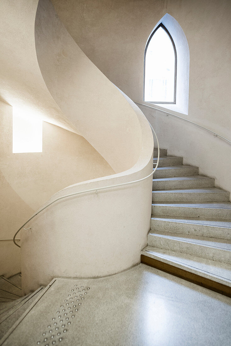 Wendeltreppe, Museum Unterlinden, Musée Unterlinden, Neubau der Architekten Herzog und de Meuron, Colmar, Elsass, Frankreich