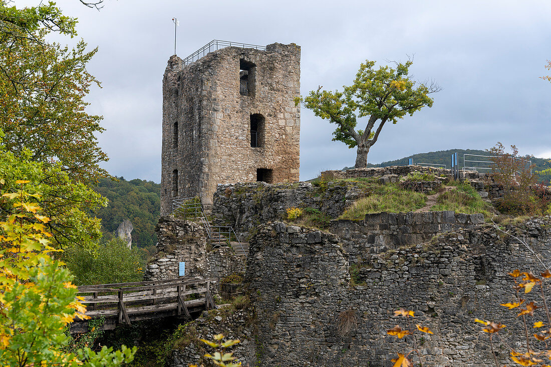 Neideck castle ruins, Wiesenttal, Franconia, Bavaria, Germany