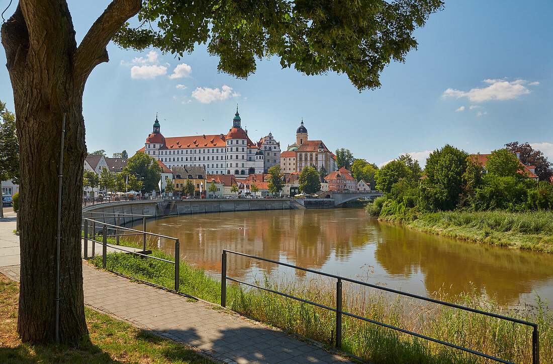 Castle and castle church in Neuburg an der Donau, Bavaria, Germany, Europe