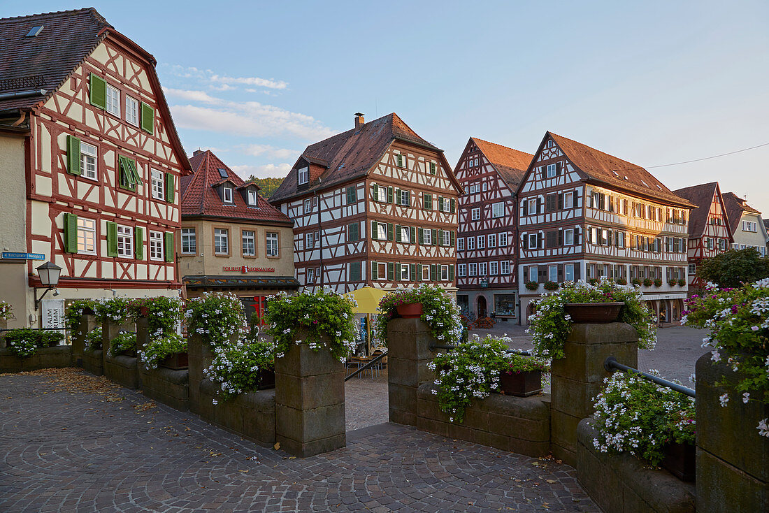 Fachwerk in der Altstadt von Mosbach, Baden-Württemberg, Deutschland, Europa 