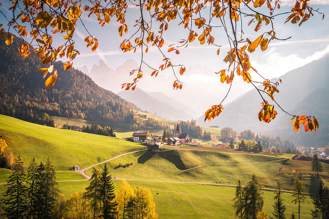 Funes Valley, Provinz Bozen, Trentino Südtirol, Italien