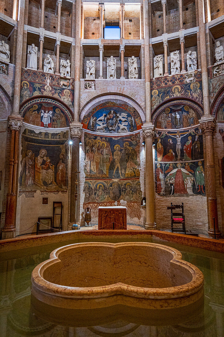 Parma Baptisterium. Emilia Romagna, Italien, Europa.