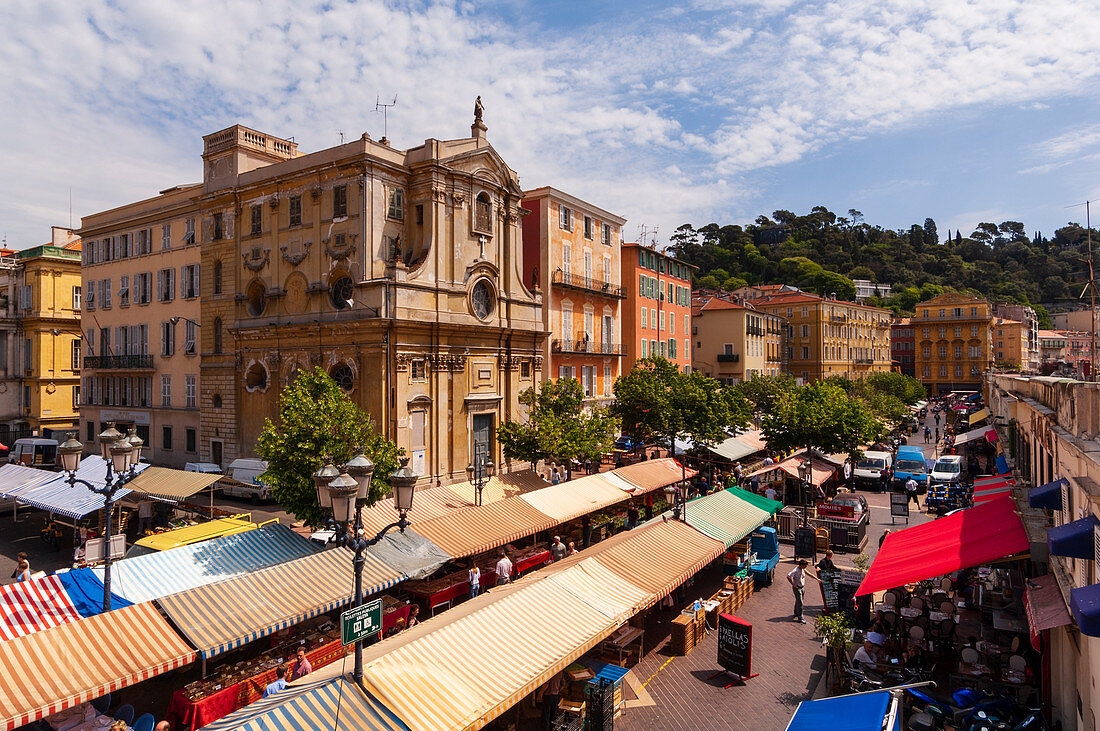 Cours Saleya, Nice, French Riviera, France.