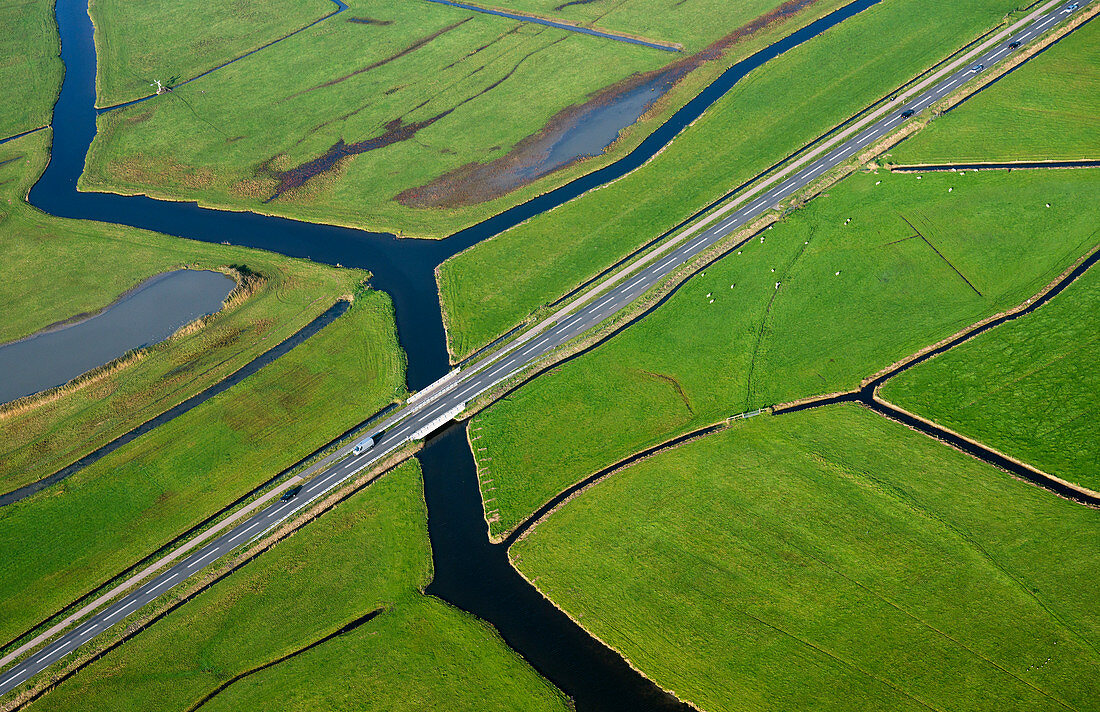 Dutch polders, Noordeinde, Noord-Holland, Netherlands