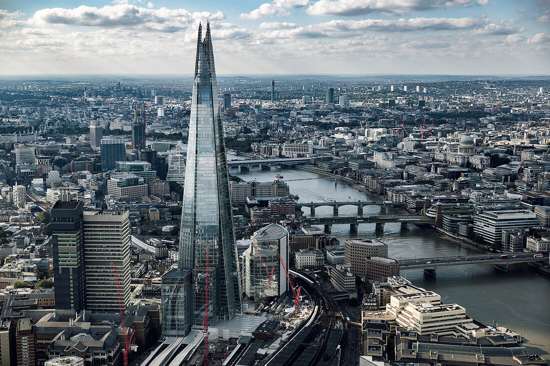 The Shard and London Skyline, London, England, UK