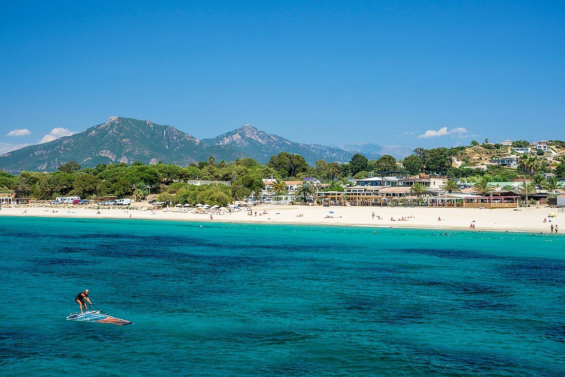 Frankreich, Corse-du Sud (2A), Region Taravo, Strand Porticcio im Golf von Ajaccio