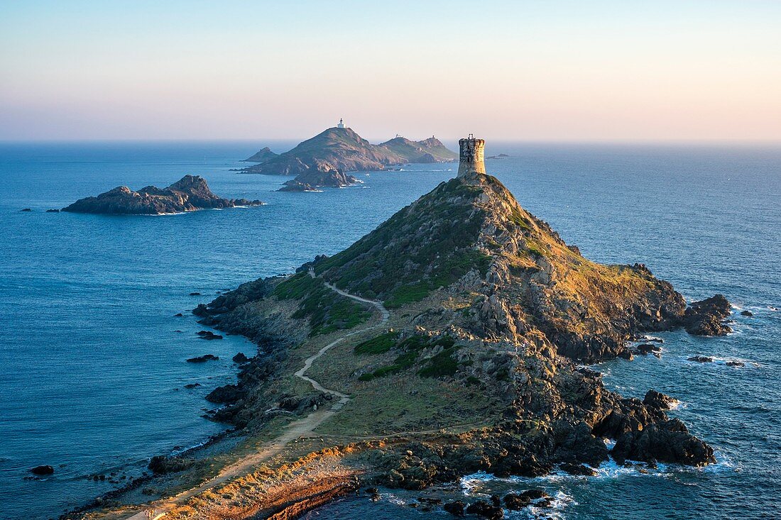 Frankreich, Corse-du Sud (2A), Golf von Ajaccio, Parata Pointe und Sanguinaires