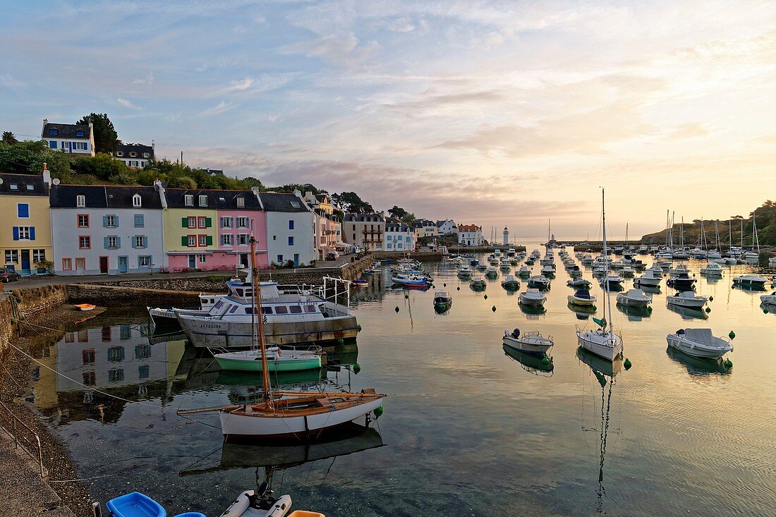 Frankreich, Morbihan, Belle Ile en Mer, Hafen von Sauzon