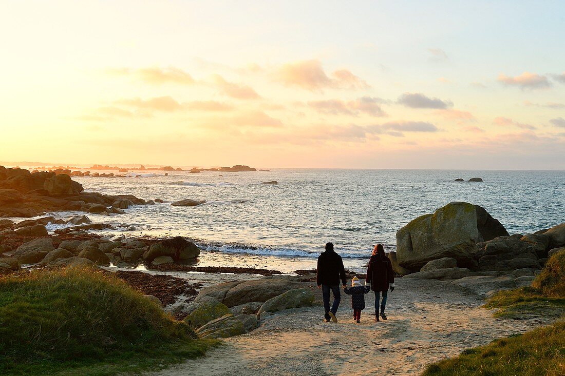 France, Finistere, Brignogan Plages, the coastline of Kerlouan and the coast of the Legends in the heart of Country Pagan