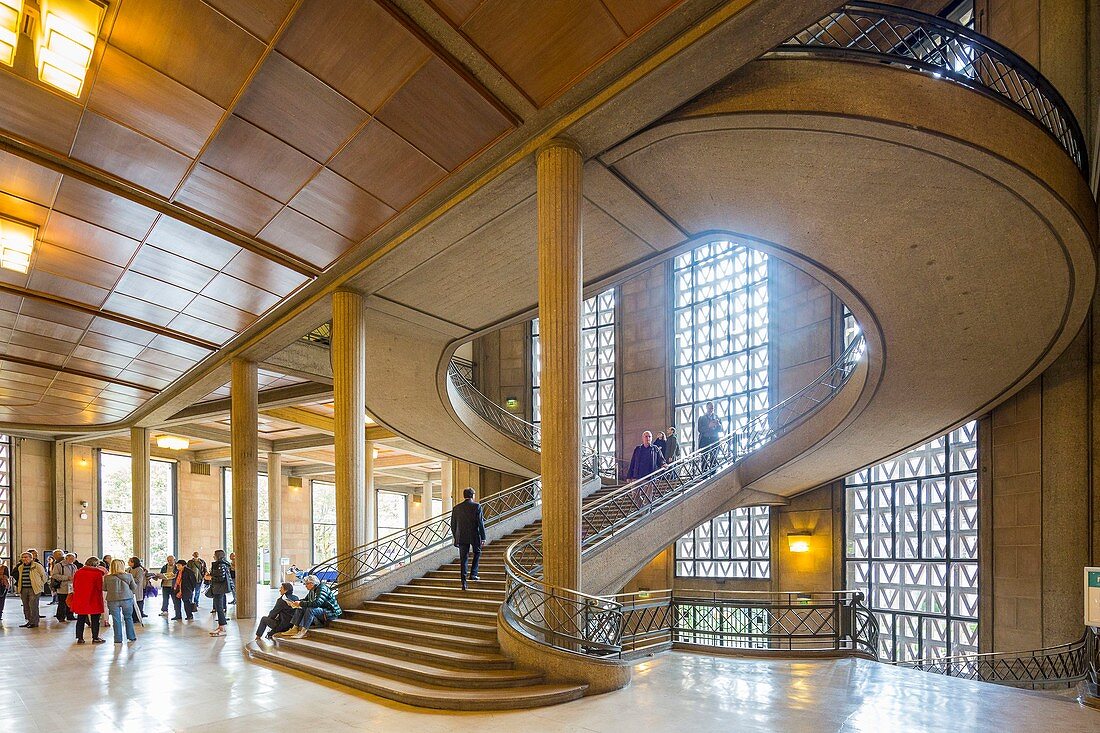 France, Paris, Heritage Days 2017, the Palais d'Iena designed by the architect Auguste Perret in 1937, headquarters of the Economic and Social Council