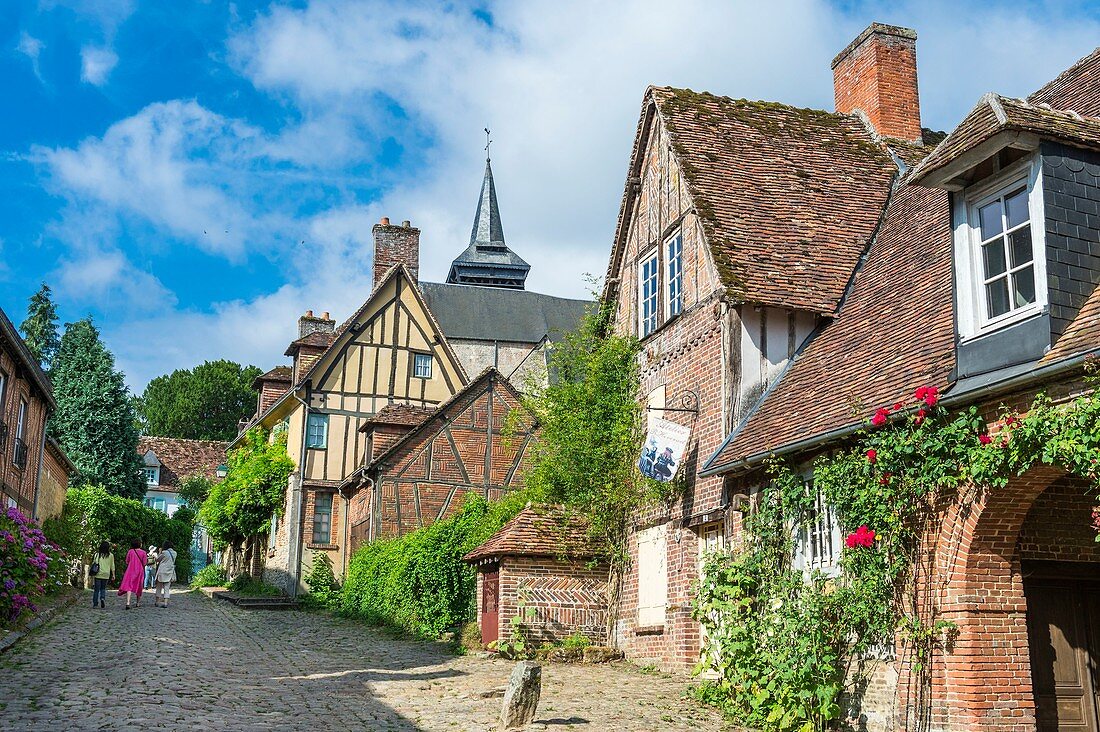 France, Oise, Gerberoy, village of Picard Pays de Bray labeled Most Beautiful Villages of France, Henri Le Sidaner street