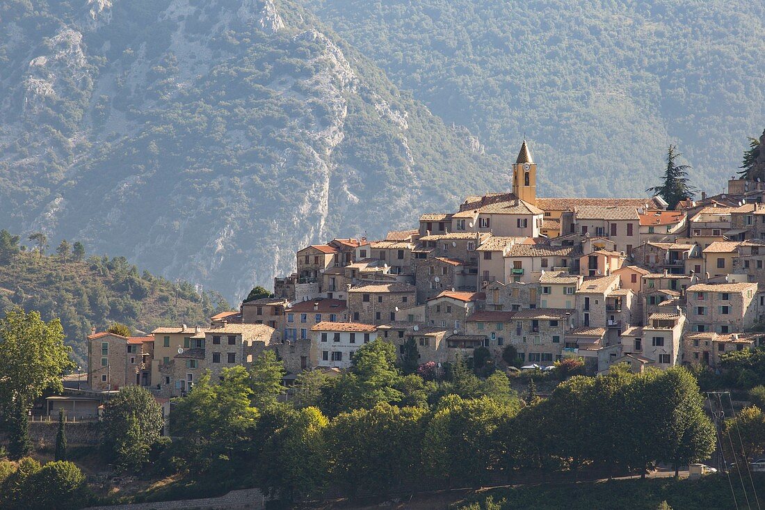 France, Alpes-Maritimes, SAint Agnès, the highest coastal village in Europe with 780 m above sea level