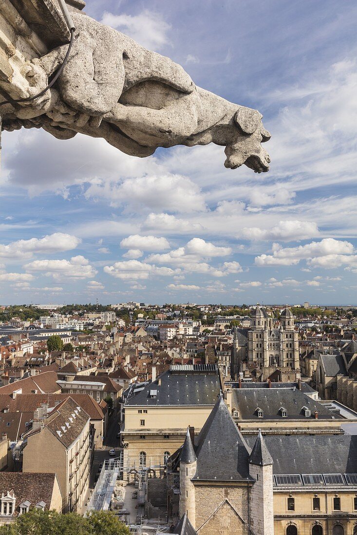 Frankreich, Côte d'Or, Dijon, Kirche Saint Michel vom Turm Philipps des Guten des Palastes der Herzöge von Burgund aus gesehen