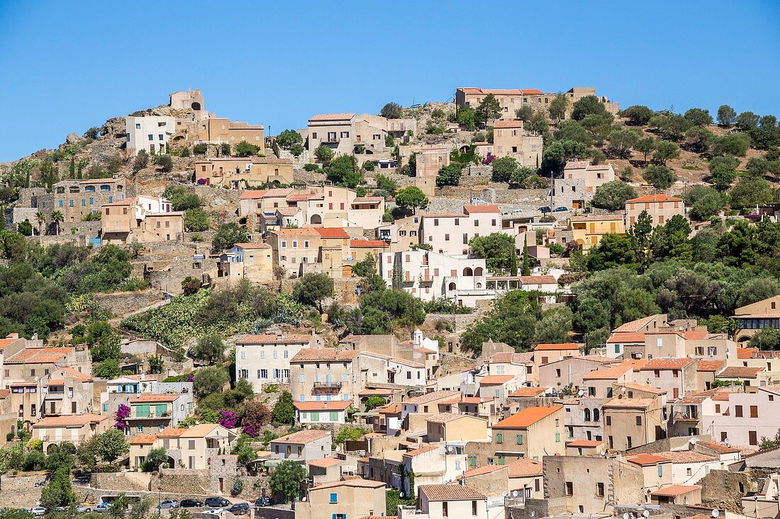 Frankreich, Haute-Corse, Balagne, das Dorf Corbara