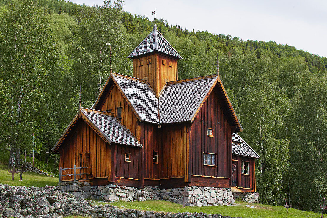 Stabkirche Uvdal, Nore og Uvdal, Buskerud, Numedal, Norwegen, Europa 