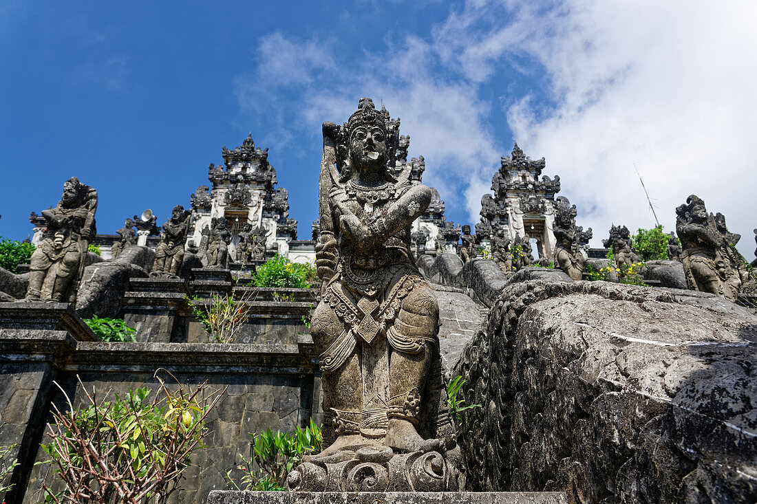 Temple guards guard the Pura Luhur Lempuyang at Gunung Seraya in the east of Bali, Indonesia, Southeast Asia, Asia