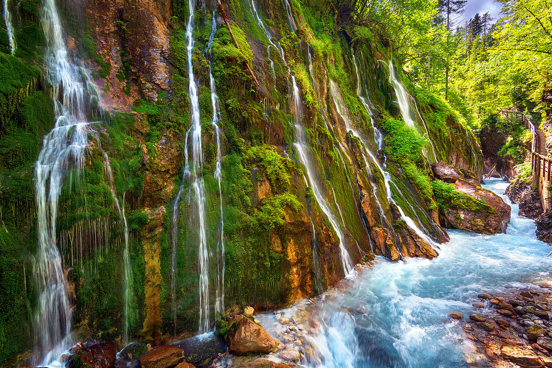 Waterfalls, river, gorge, gorge, canyon, Wimbachklamm, Berchtesgaden, Bavaria, Germany