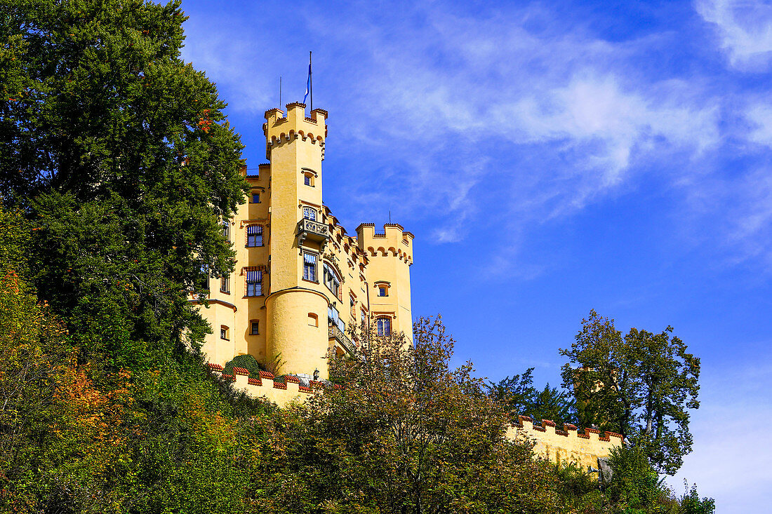 Schloss Hohenschwangau, Füssen, Allgäu, Oberbayern, Bayern, Deutschland