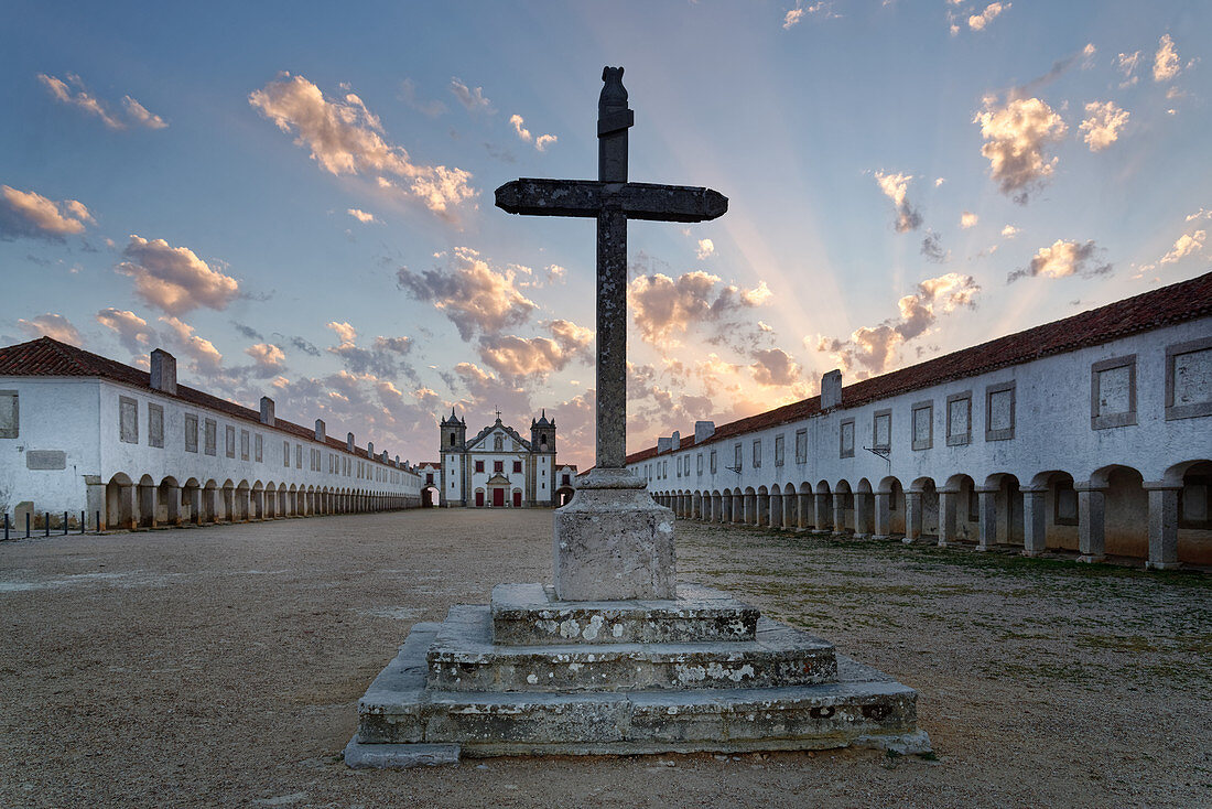 Die Wallfahrtskirche Nossa Senhora do Cabo am Cabo Espichel, Sintra, Portugal