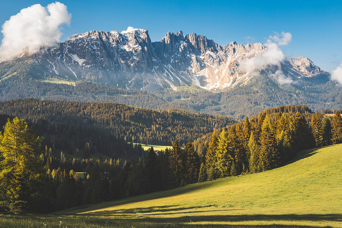 The Latemar group, Dolomites, Bolzano, italian Alps, South Tyrol, Italy