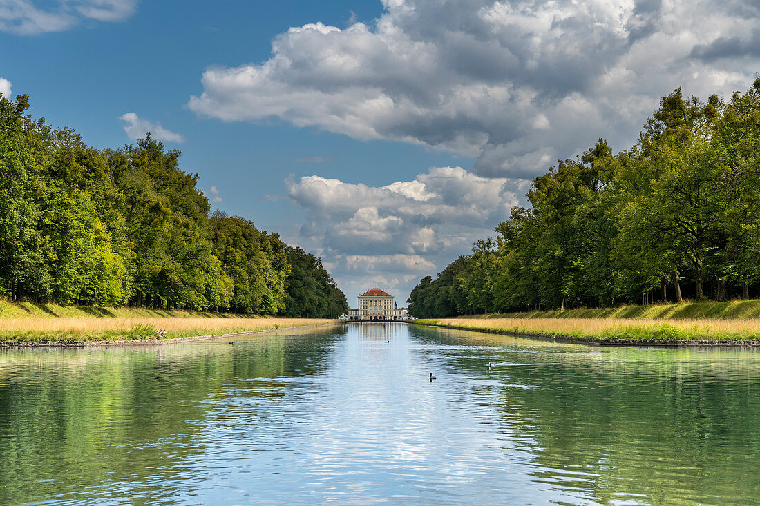Munich, Bavaria, Germany. The Central Canal in the landscape gardens of the Nymphenburg Palace