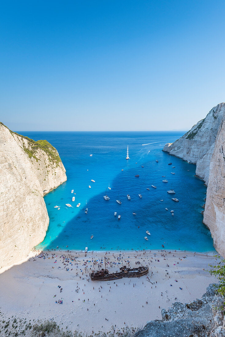 Shipwreck on Navagio Bay,North Zakynthos,Ionian Islands,Greece