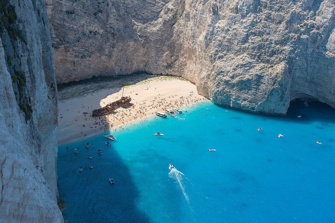 Shipwreck on Navagio Bay,North Zakynthos,Ionian Islands,Greece